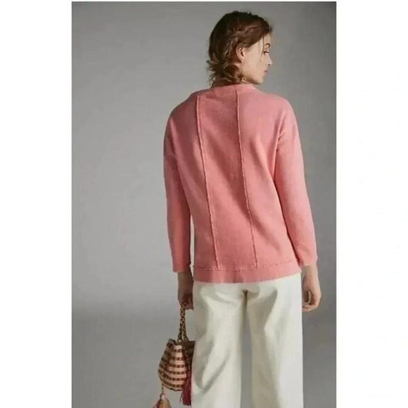 Pilcro Sweatshirt Medium Imogen Seamed Top Laidback Athleisure Sz M - Picture 1 of 10